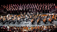 Colorado Springs Philharmonic and choir on stage